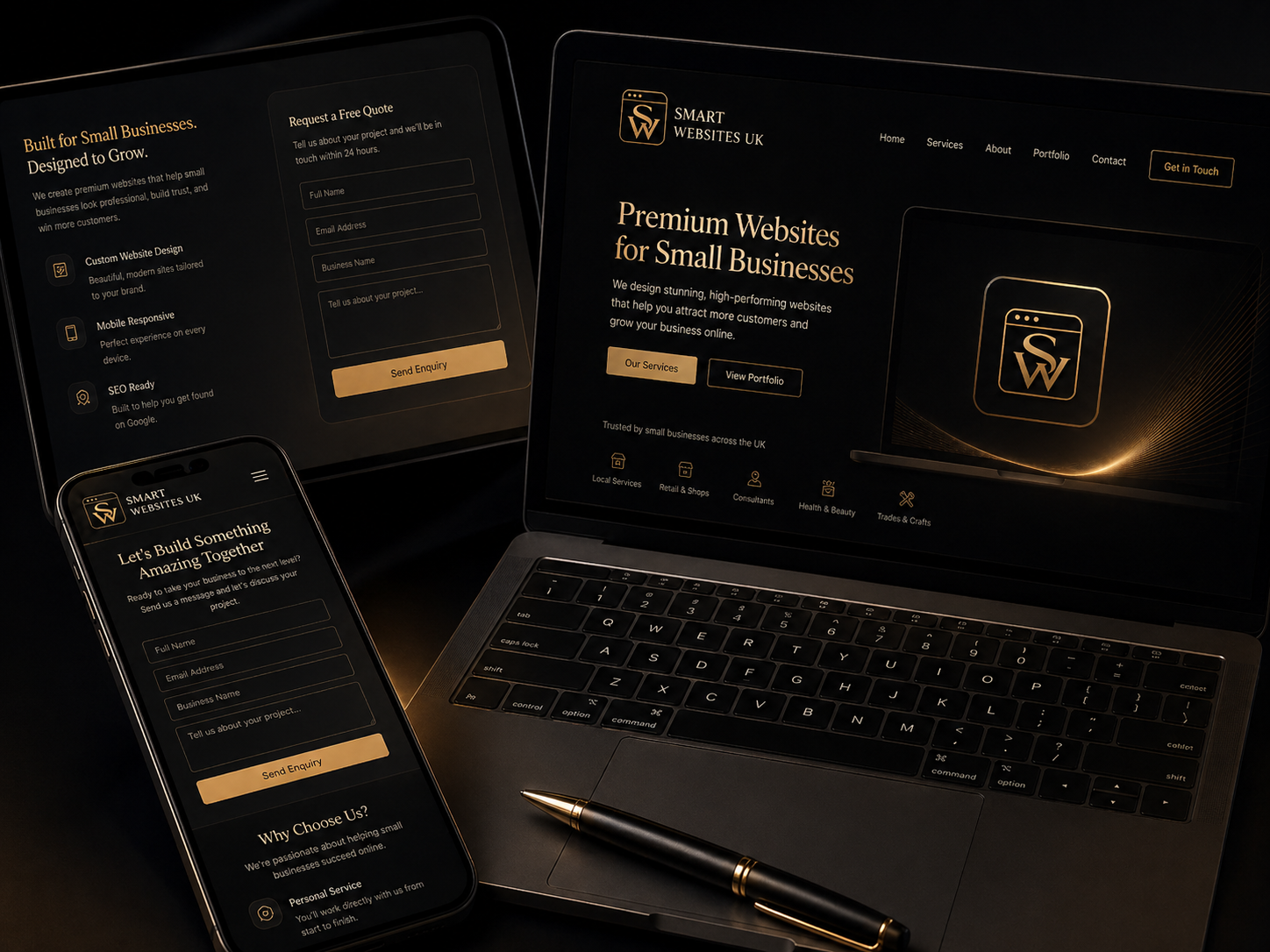 A calm planning desk used during the Smart Websites process
